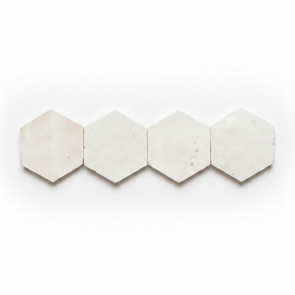 AT1019 Snow white Hexagon