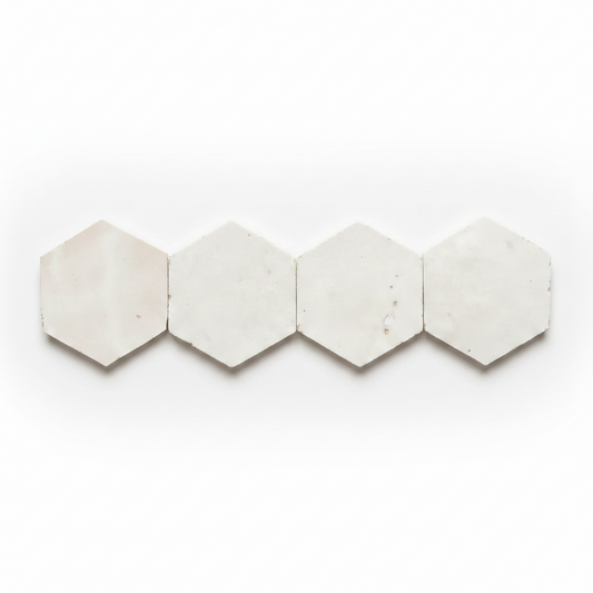 AT1019 Snow white Hexagon