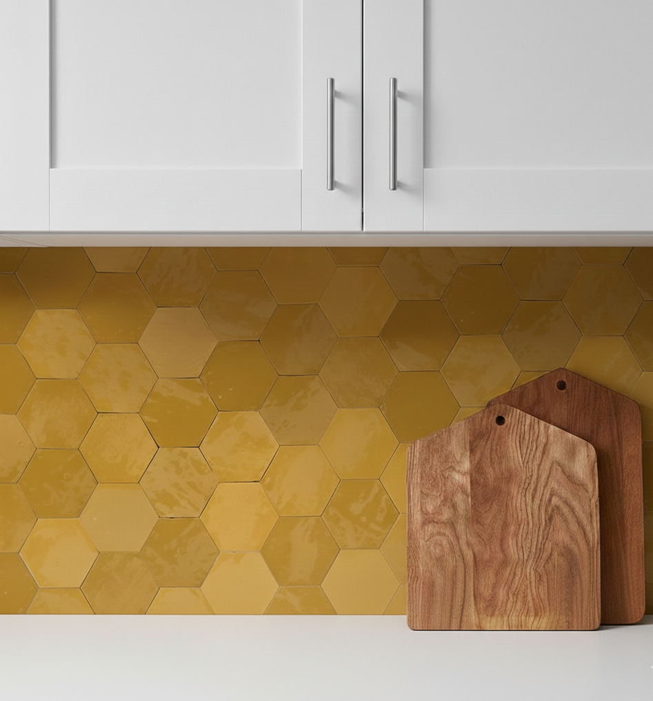 AT1003 Citron yellow Hexagon