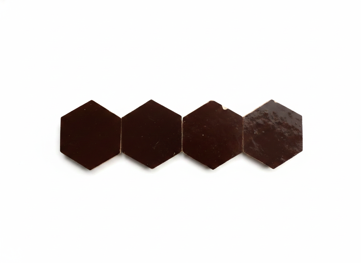 AT1004 Dark brown Hexagon